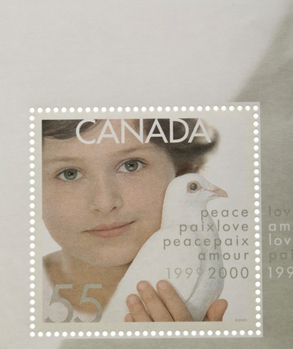 2000 OFFICIAL MILLENNIUM KEEPSAKE TIN, including Stamps by Canada Post & Medallion by Royal Canadian Mint