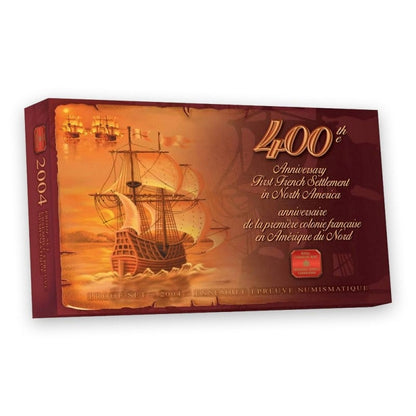 2004 Canadian 8-Coin Silver Proof Double Dollar Set: FIRST FRENCH SETTLEMENT IN NORTH AMERICA 400th Anniversary Silver Dollar