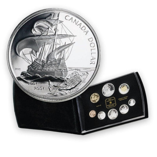2004 Canadian 8-Coin Silver Proof Double Dollar Set: FIRST FRENCH SETTLEMENT IN NORTH AMERICA 400th Anniversary Silver Dollar