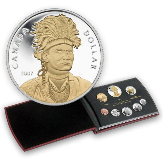 2007 Canadian 8-Coin Silver Proof Double Dollar Set: CELEBRATING THAYENDANEGEA