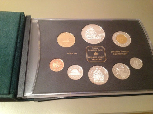 1999 Canadian 8-Coin Double Dollar Silver Proof Set: VOYAGE OF JUAN PEREZ 225th Anniversary