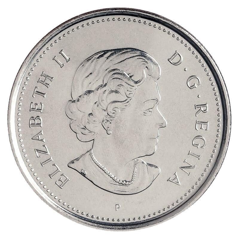 2005-P (1945-) Canadian 5-Cent VICTORY VE-DAY NICKEL 60th Anniversary Coin (Brilliant Uncirculated) Original RCM Paper Tube of 40