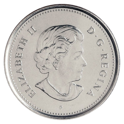2005-P (1945-) Canadian 5-Cent VICTORY VE-DAY NICKEL 60th Anniversary Coin (Brilliant Uncirculated) Original RCM Paper Tube of 40