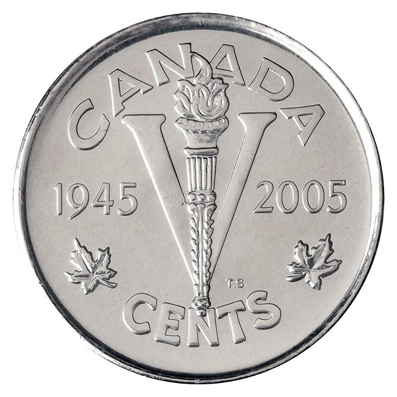 2005 P 1945 Canadian 5 Cent VICTORY VE DAY NICKEL 60th