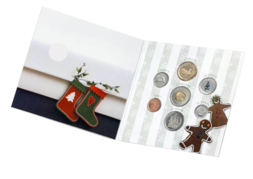 2007 Christmas Tree Coloured Commemorative 7 Coin Gift Set, MINT Sealed