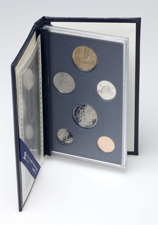 1993 Canadian COAT OF ARMS 6-Coin Specimen Gift Set in Blue Leather Display Case