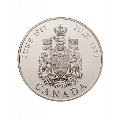 1983 PRINCE CHARLES & PRINCESS DIANA VISIT TO CANADA .925 Fine Silver Coin in Original Clamshell Case