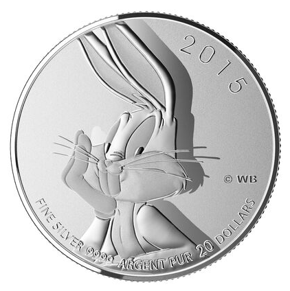 2015 $20 for $20 Pure Silver Coin: CANADA BUGS BUNNY