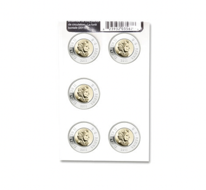 2011 Canada $2 Coin BOREAL FOREST circulation 5-Pack RCM Coins