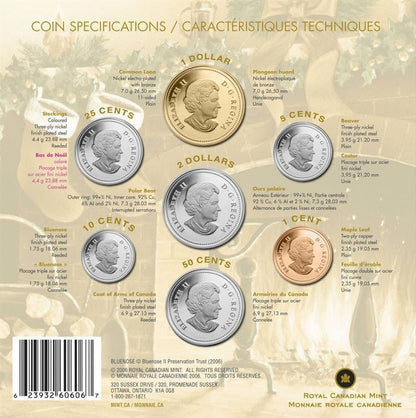2005 MAKE A WISH! 7-Coin Canadian Birthday Gift Set: Brand New!