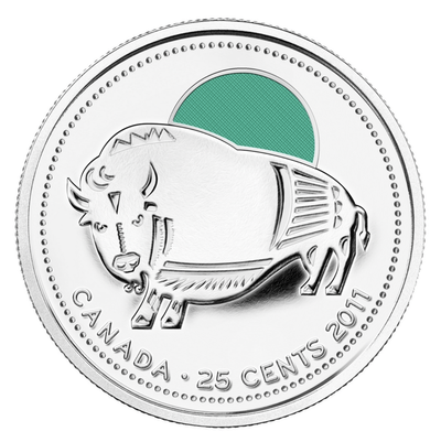 2011 Canadian .25-cent Quarters: LEGENDARY NATURE COIN COLLECTION 6-Pack Pliofilm