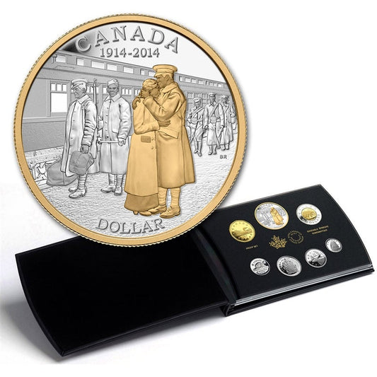 2014 Canadian Pure Fine Silver 7-Coin Proof Set: 100th Anniversary of the Declaration of the First World War