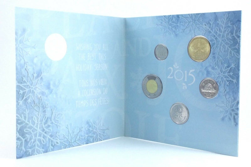2015 Peace and Joy * Paix et Joie 5-COIN HOLIDAY GIFT SET by The Royal Canadian Mint