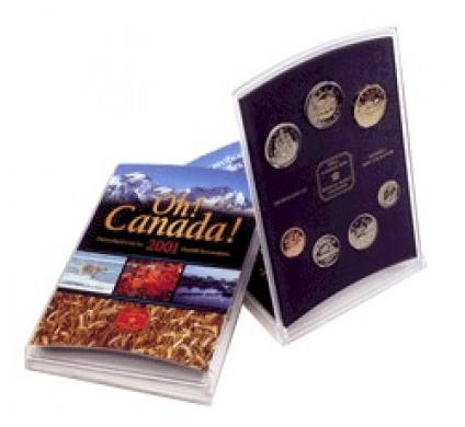 2001 OH! CANADA! Uncirculated RCM 7-Coin Set, in MINT-SEALED Plastic Display Case