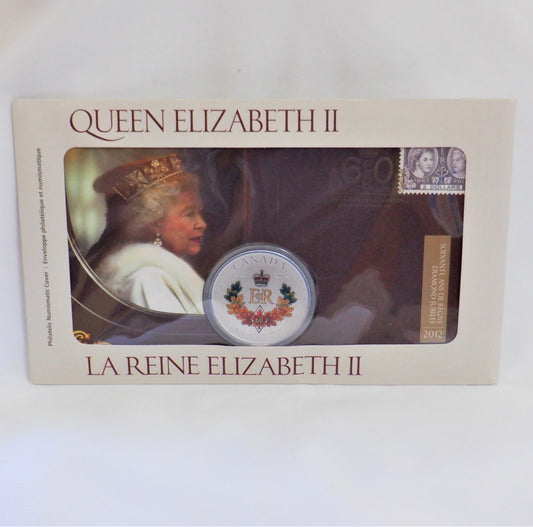2012 Queen Elizabeth II Diamond Jubilee Limited Edition Canadian $2 STAMP AND .50 CENT COIN SET