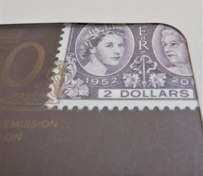 2012 Queen Elizabeth II Diamond Jubilee Limited Edition Canadian $2 STAMP AND .50 CENT COIN SET
