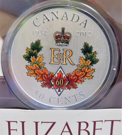 2012 Queen Elizabeth II Diamond Jubilee Limited Edition Canadian $2 STAMP AND .50 CENT COIN SET