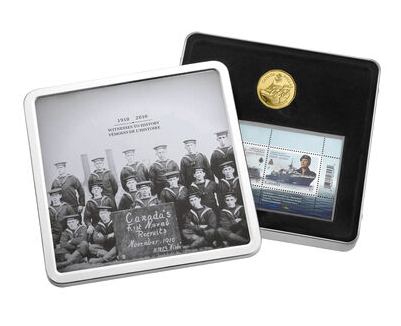 2010 ROYAL CANADIAN NAVY 100th Anniversary Coin & Stamp Collector's Tin